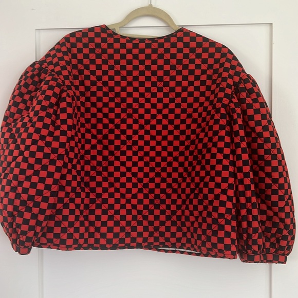 Clare V  Le Petit Puff Quilted Checkerboard Reversible Jacket - Picture 10 of 11